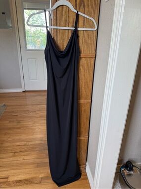Classic Black Cowl Neck Slip Dress